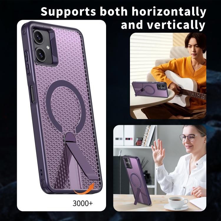 For Samsung Galaxy A06 5G kalebol Honeycomb Cooling MagSafe Holder Phone Case