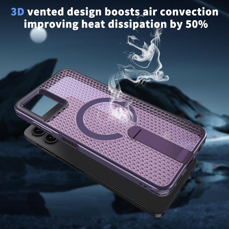 For Samsung Galaxy A06 5G kalebol Honeycomb Cooling MagSafe Holder Phone Case