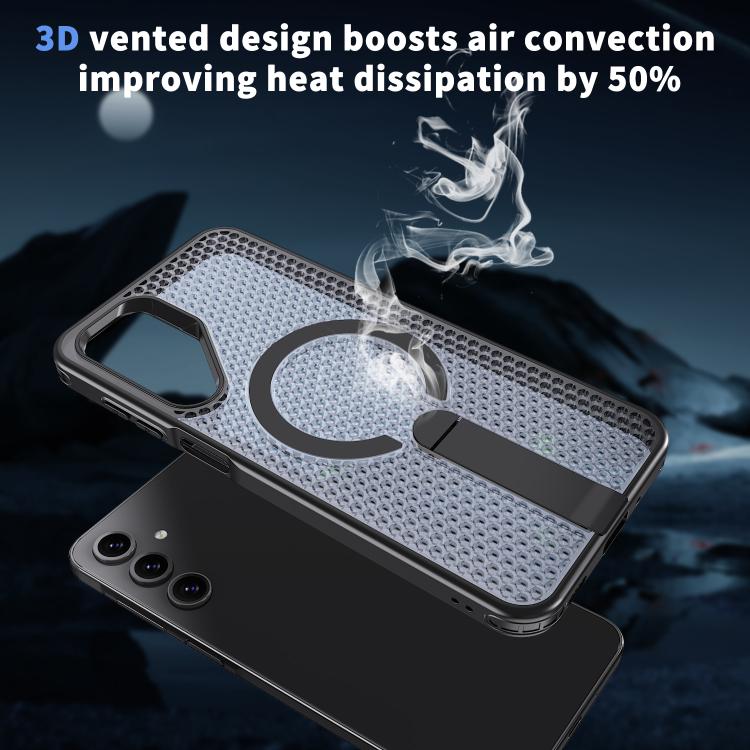For Samsung Galaxy A16 5G kalebol Honeycomb Cooling MagSafe Holder Phone Case
