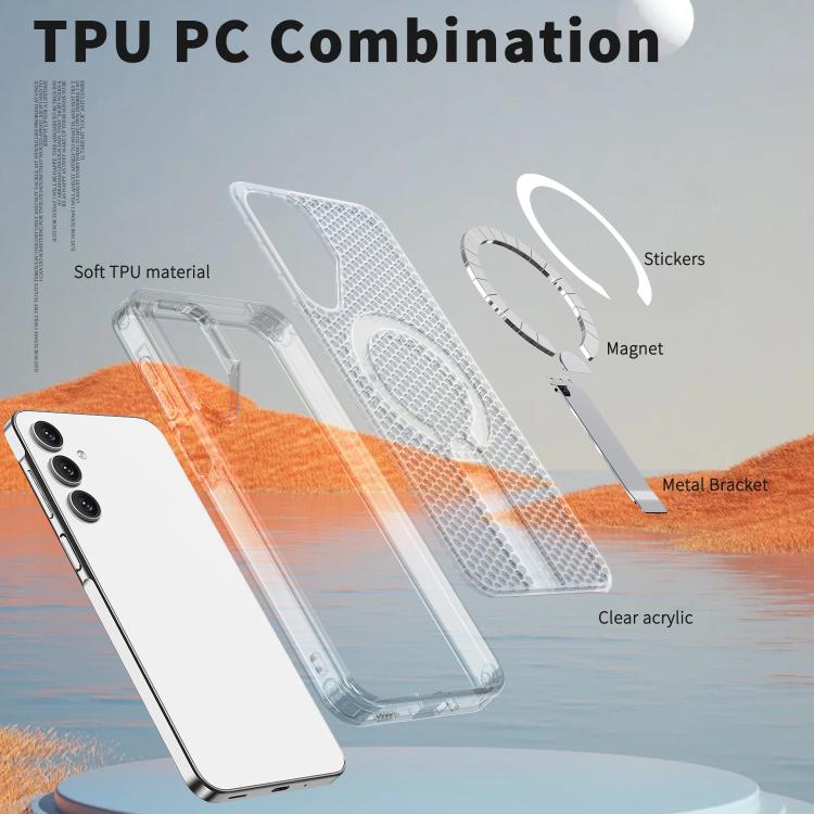 For Samsung Galaxy A16 5G kalebol Honeycomb Cooling MagSafe Holder Phone Case
