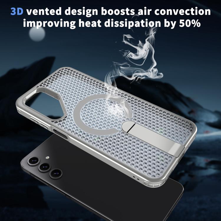 For Samsung Galaxy A05s kalebol Honeycomb Cooling MagSafe Holder Phone Case