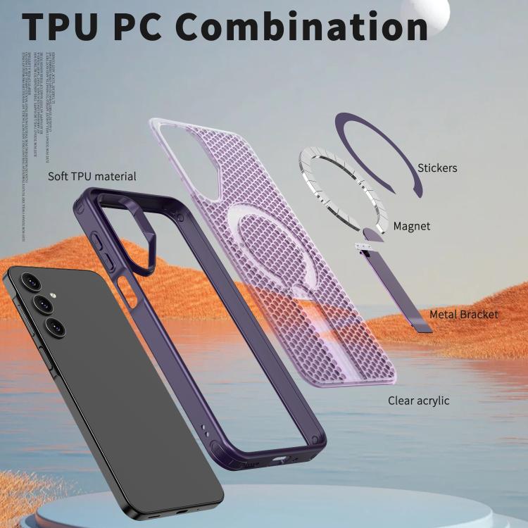 For Samsung Galaxy A05s kalebol Honeycomb Cooling MagSafe Holder Phone Case