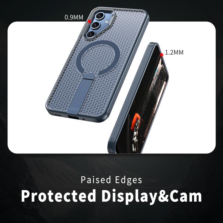 For Samsung Galaxy A15 5G kalebol Honeycomb Cooling MagSafe Holder Phone Case
