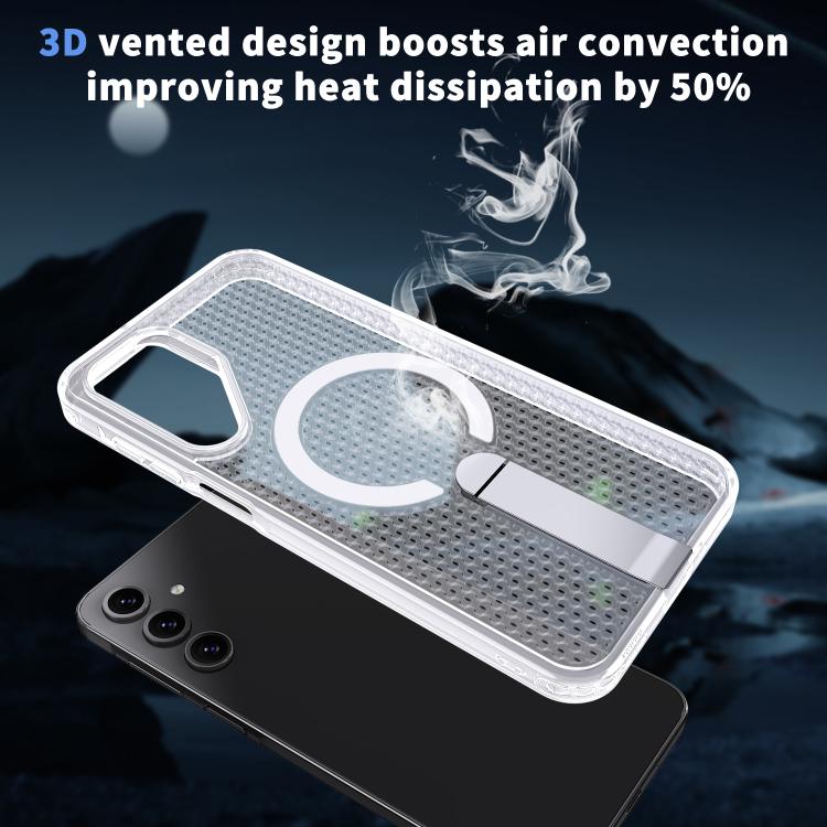 For Samsung Galaxy A15 5G kalebol Honeycomb Cooling MagSafe Holder Phone Case