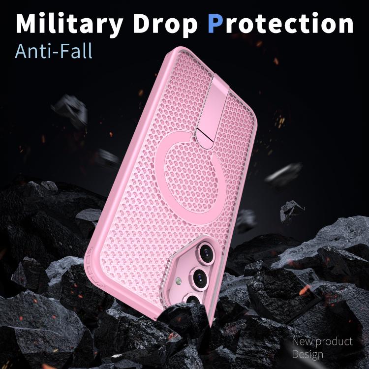 For Samsung Galaxy A15 5G kalebol Honeycomb Cooling MagSafe Holder Phone Case