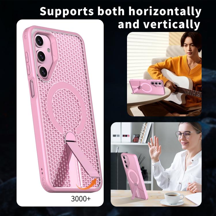 For Samsung Galaxy A15 5G kalebol Honeycomb Cooling MagSafe Holder Phone Case