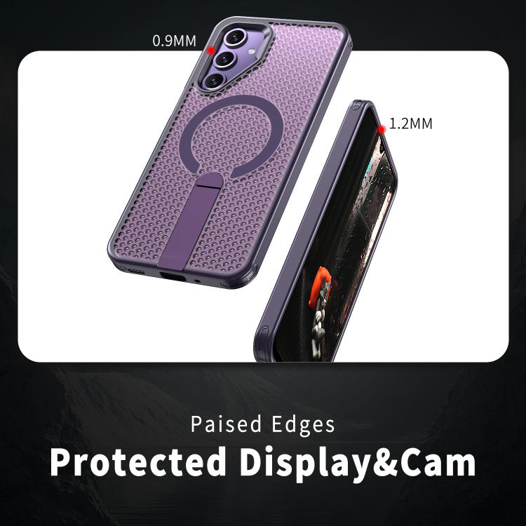 For Samsung Galaxy A15 5G kalebol Honeycomb Cooling MagSafe Holder Phone Case