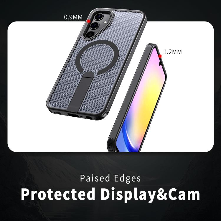 For Samsung Galaxy A25 5G kalebol Honeycomb Cooling MagSafe Holder Phone Case