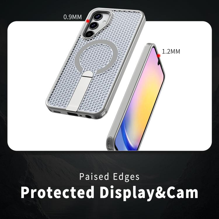 For Samsung Galaxy A25 5G kalebol Honeycomb Cooling MagSafe Holder Phone Case
