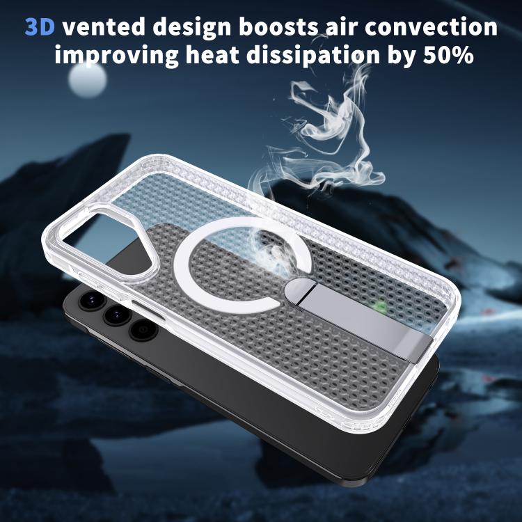 For Samsung Galaxy A25 5G kalebol Honeycomb Cooling MagSafe Holder Phone Case