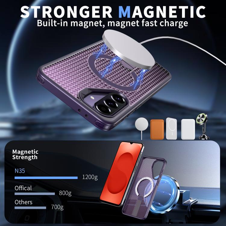 For Samsung Galaxy A26 5G kalebol Honeycomb Cooling MagSafe Holder Phone Case