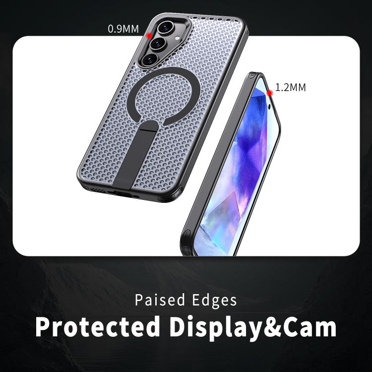 For Samsung Galaxy A55 5G kalebol Honeycomb Cooling MagSafe Holder Phone Case