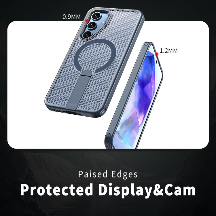 For Samsung Galaxy A55 5G kalebol Honeycomb Cooling MagSafe Holder Phone Case