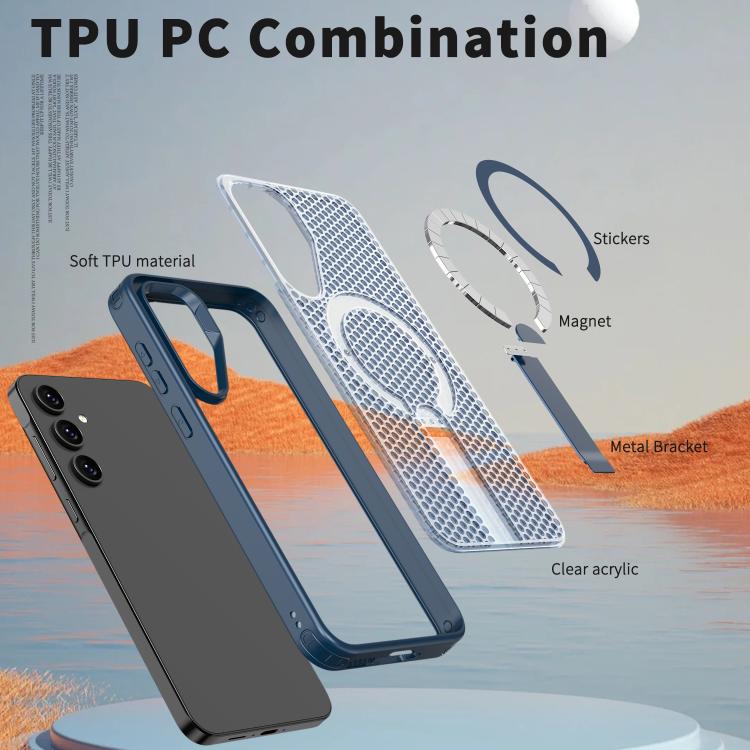 For Samsung Galaxy A55 5G kalebol Honeycomb Cooling MagSafe Holder Phone Case