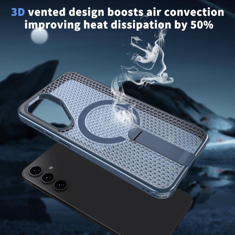 For Samsung Galaxy A55 5G kalebol Honeycomb Cooling MagSafe Holder Phone Case
