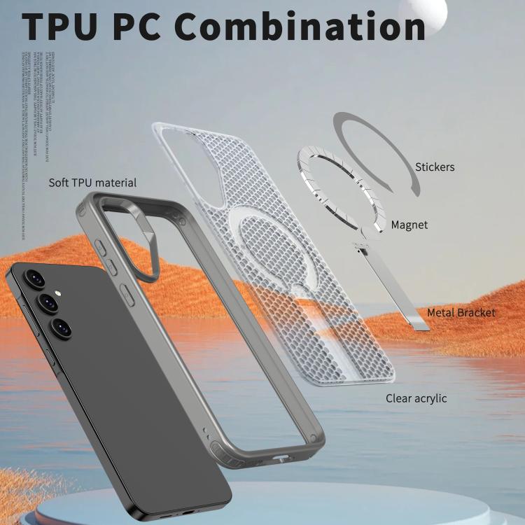 For Samsung Galaxy A55 5G kalebol Honeycomb Cooling MagSafe Holder Phone Case