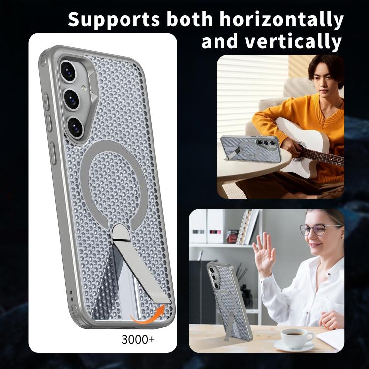For Samsung Galaxy A55 5G kalebol Honeycomb Cooling MagSafe Holder Phone Case