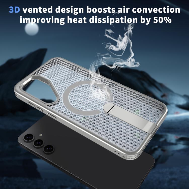For Samsung Galaxy A55 5G kalebol Honeycomb Cooling MagSafe Holder Phone Case