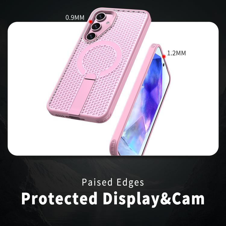 For Samsung Galaxy A55 5G kalebol Honeycomb Cooling MagSafe Holder Phone Case