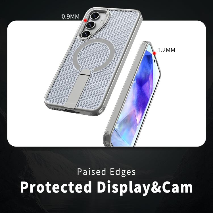 For Samsung Galaxy A35 5G kalebol Honeycomb Cooling MagSafe Holder Phone Case