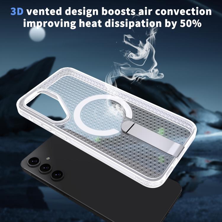 For Samsung Galaxy A35 5G kalebol Honeycomb Cooling MagSafe Holder Phone Case