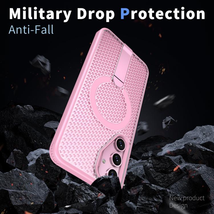 For Samsung Galaxy A35 5G kalebol Honeycomb Cooling MagSafe Holder Phone Case