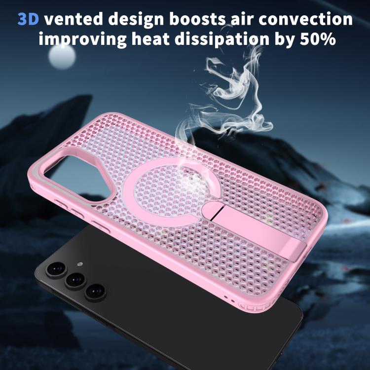 For Samsung Galaxy A35 5G kalebol Honeycomb Cooling MagSafe Holder Phone Case