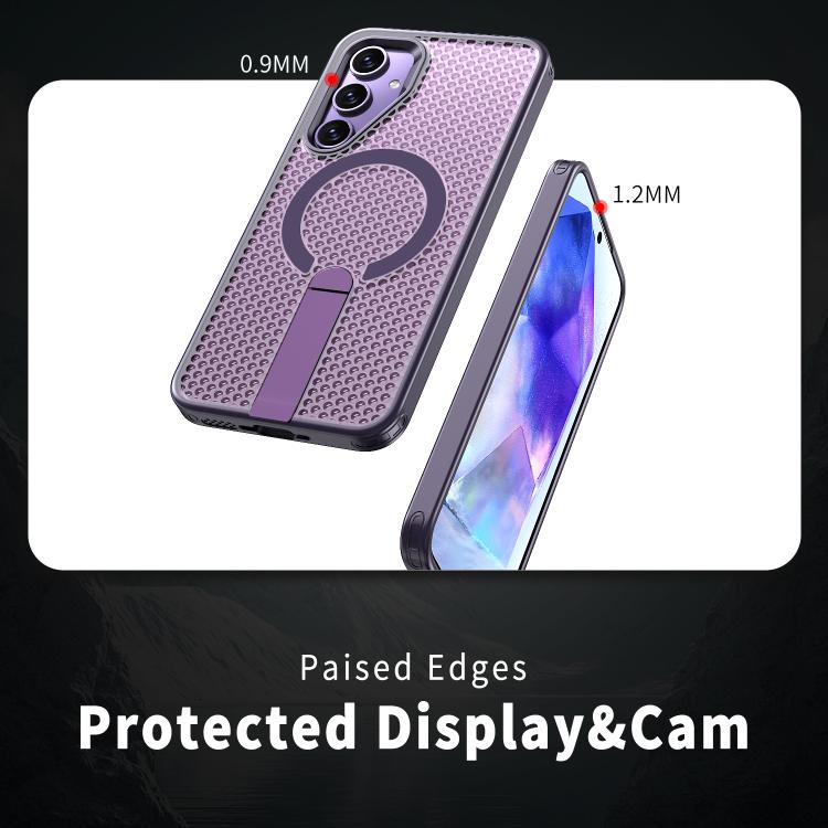 For Samsung Galaxy A35 5G kalebol Honeycomb Cooling MagSafe Holder Phone Case