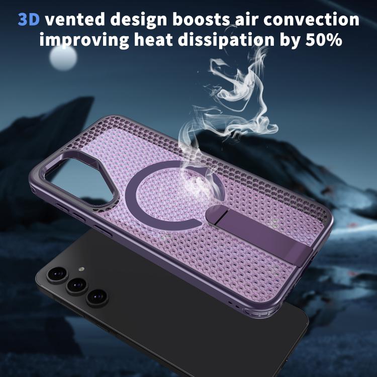 For Samsung Galaxy A35 5G kalebol Honeycomb Cooling MagSafe Holder Phone Case