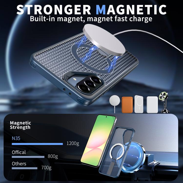 For Samsung Galaxy A36 5G kalebol Honeycomb Cooling MagSafe Holder Phone Case