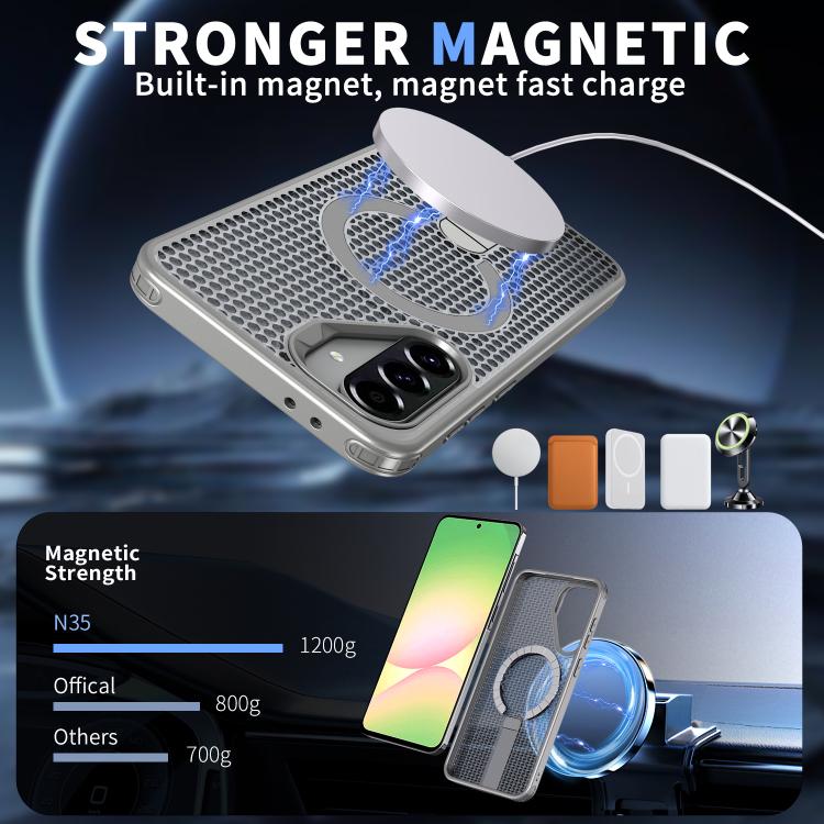 For Samsung Galaxy A36 5G kalebol Honeycomb Cooling MagSafe Holder Phone Case