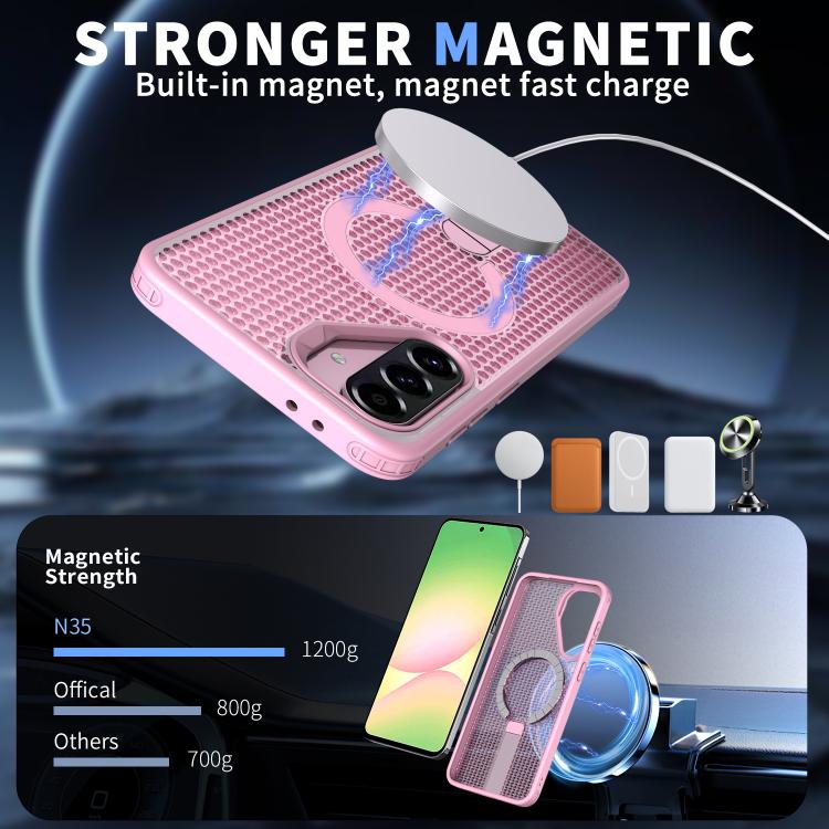 For Samsung Galaxy A36 5G kalebol Honeycomb Cooling MagSafe Holder Phone Case
