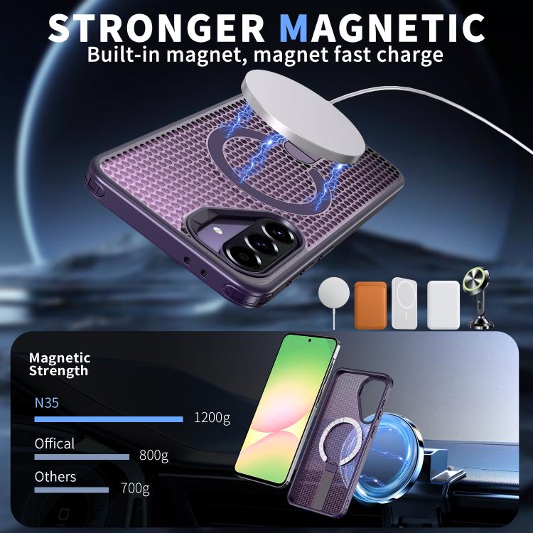 For Samsung Galaxy A36 5G kalebol Honeycomb Cooling MagSafe Holder Phone Case