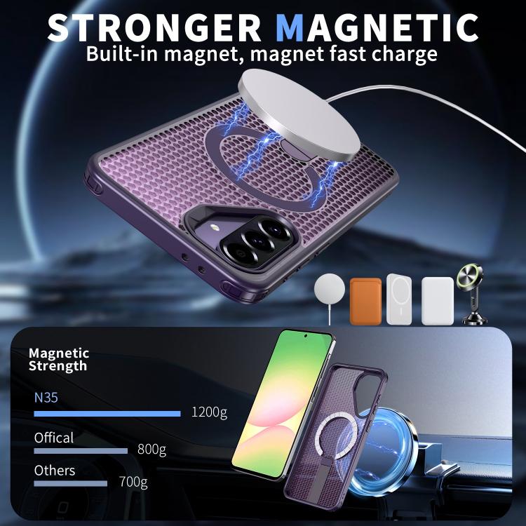 For Samsung Galaxy A37 5G kalebol Honeycomb Cooling MagSafe Holder Phone Case