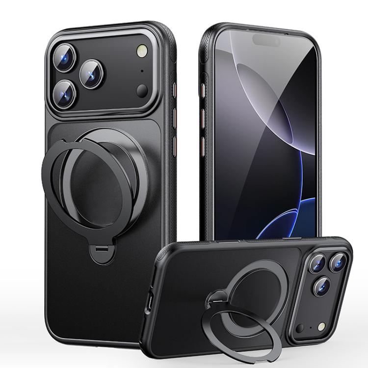 For iPhone 17 Pro Max Gear-Style Stress Relief 360 Rotation Holder MagSafe Phone Case