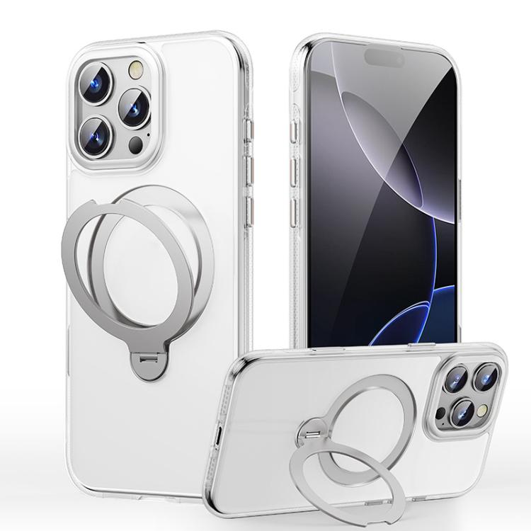 For iPhone 16 Pro Max Gear-Style Stress Relief 360 Rotation Holder MagSafe Phone Case