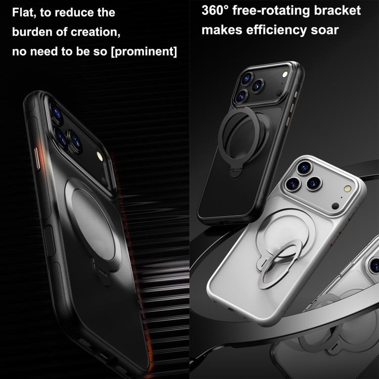 For iPhone 16 Pro Max Gear-Style Stress Relief 360 Rotation Holder MagSafe Phone Case