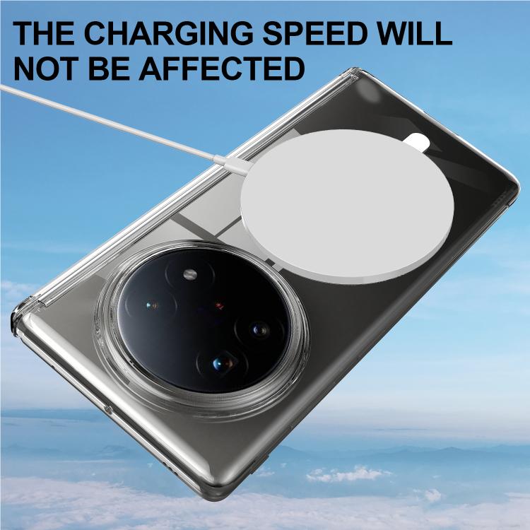 For vivo X Fold5 Scratchproof PC Magnetic Shaft MagSafe Phone Case - Transparent