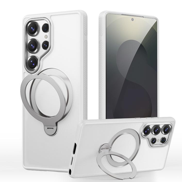 For Samsung Galaxy S25 Ultra 5G Gear-Style Stress Relief 360 Rotation Holder MagSafe Phone Case