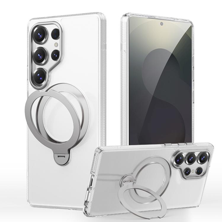 For Samsung Galaxy S25 Ultra 5G Gear-Style Stress Relief 360 Rotation Holder MagSafe Phone Case