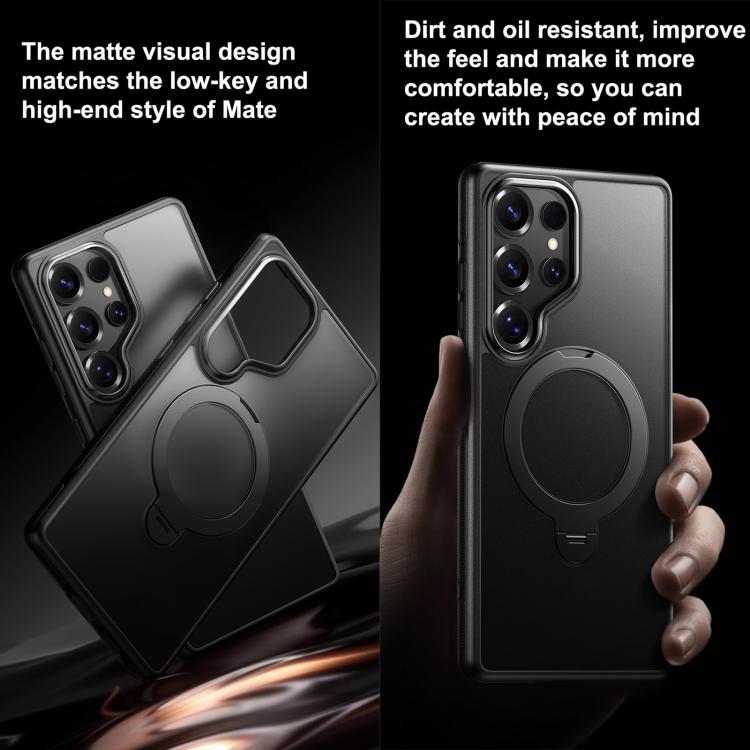 For Samsung Galaxy S25 Ultra 5G Gear-Style Stress Relief 360 Rotation Holder MagSafe Phone Case