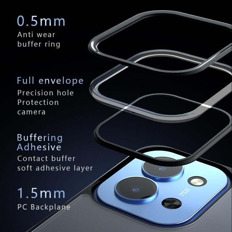 For Redmi 15C 5G/4G EU 173mm / Poco C85 5G Armor Big Pore PC Hybrid TPU Phone Case - Transparent