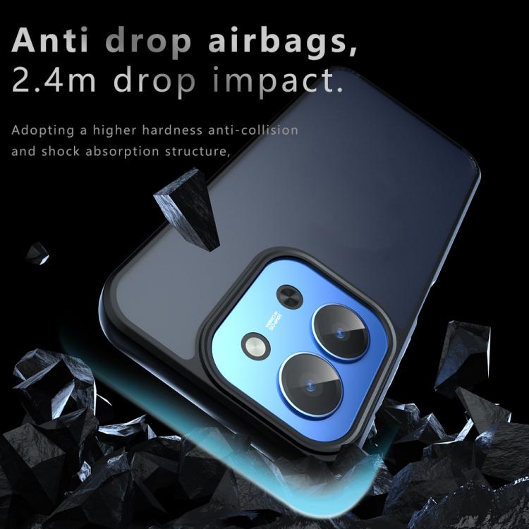 For Redmi 15C 5G/4G EU 173mm / Poco C85 5G Armor Big Pore PC Hybrid TPU Phone Case - Transparent