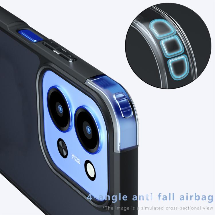 For Redmi 15C 5G/4G EU 173mm / Poco C85 5G Armor Big Pore PC Hybrid TPU Phone Case - Transparent