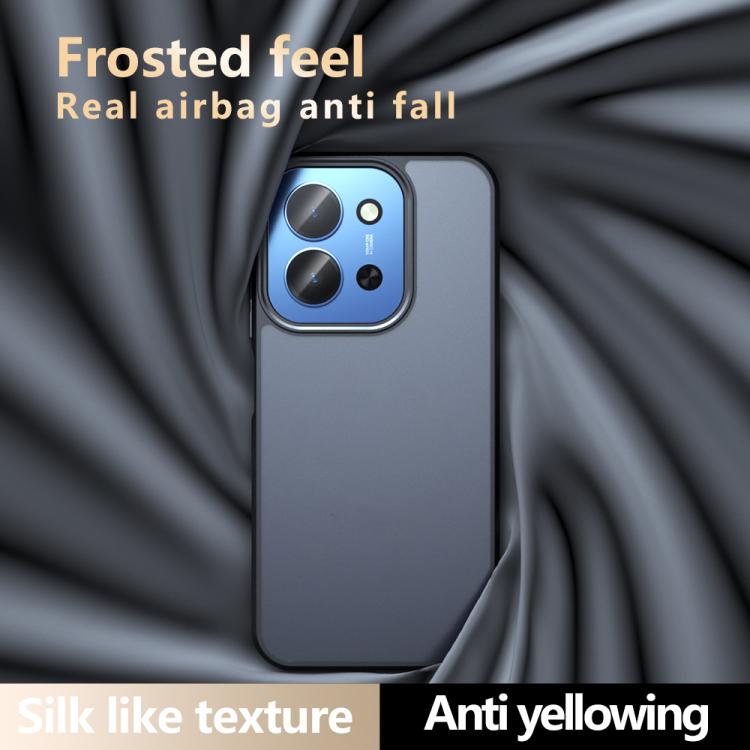 For Redmi 15C 5G/4G EU 173mm / Poco C85 5G Armor Big Pore PC Hybrid TPU Phone Case - Frosted Black