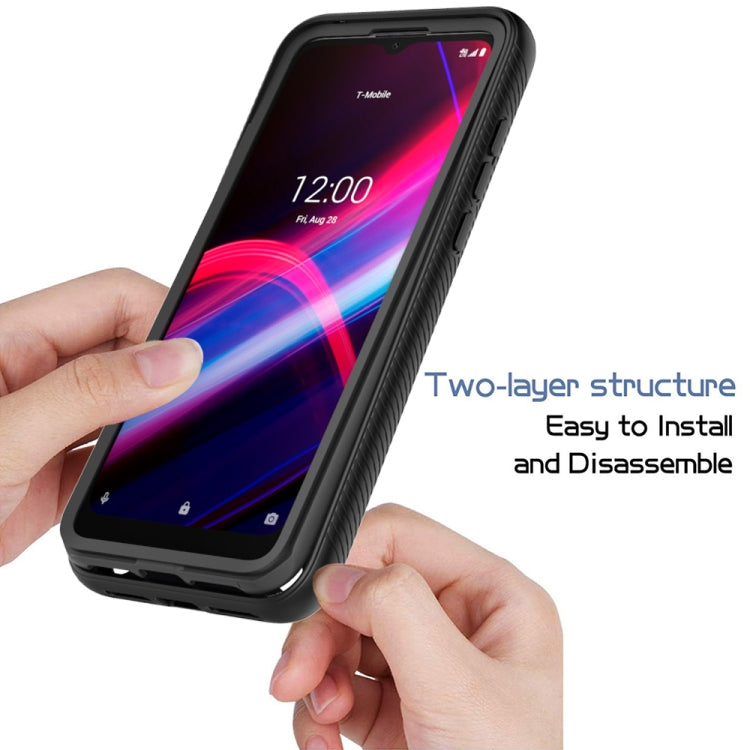 For T-Mobile REVVL 4+ Starry Sky Solid Color Series Shockproof PC + TPU Protective Case