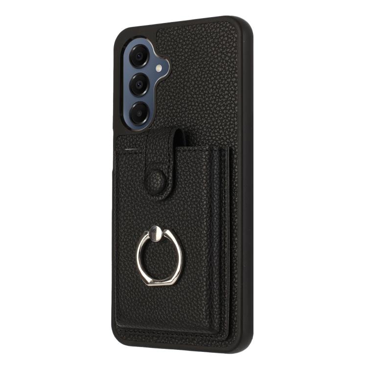 For Samsung Galaxy A17 5G / A26 5G Litchi Texture Drawing Card Bag Ring Holder Phone Case