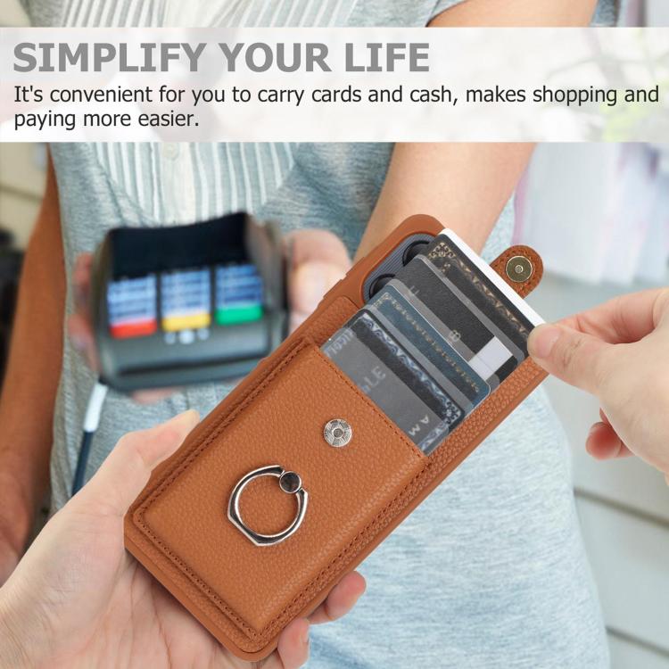 For Samsung Galaxy A37 5G Litchi Texture Drawing Card Bag Ring Holder Phone Case