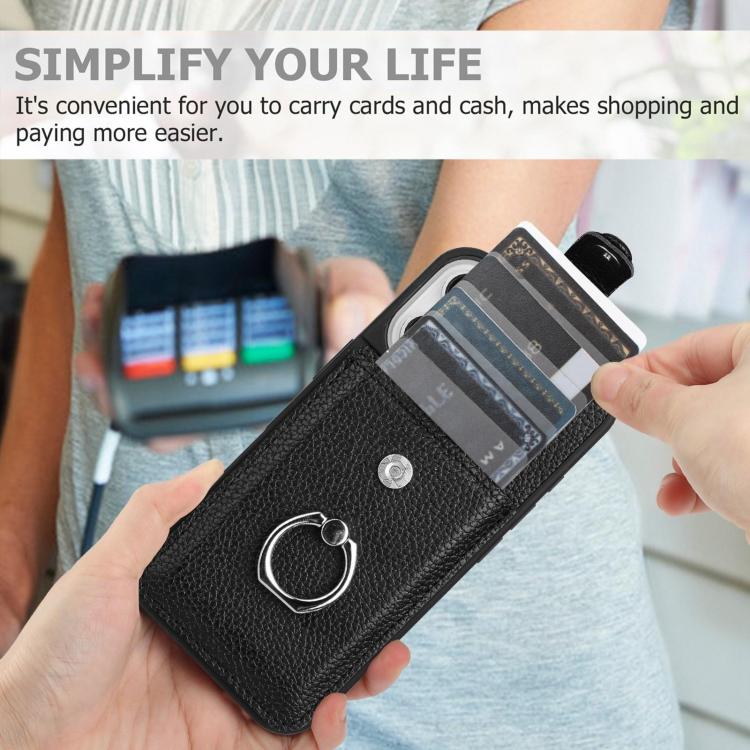 For Samsung Galaxy A37 5G Litchi Texture Drawing Card Bag Ring Holder Phone Case