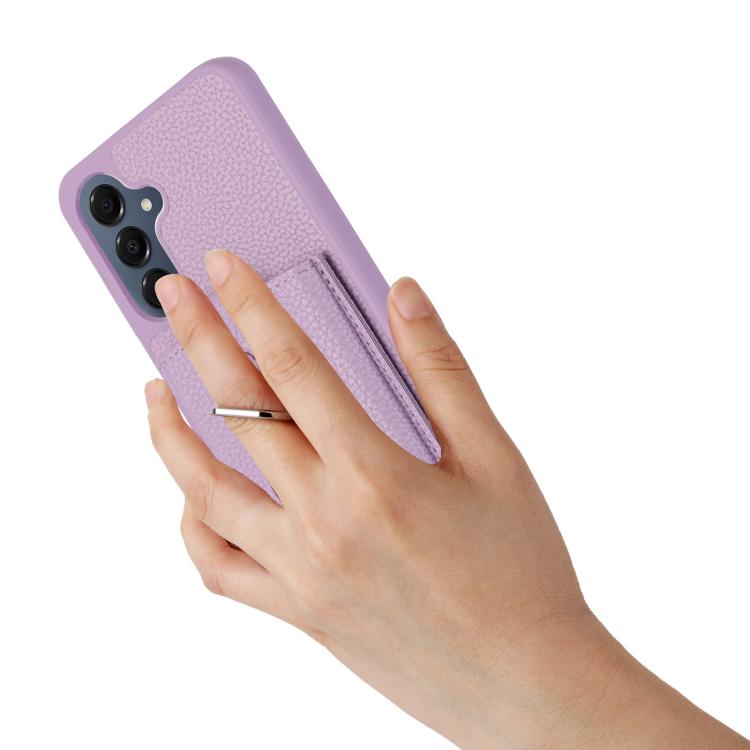 For Samsung Galaxy A37 5G Litchi Texture Drawing Card Bag Ring Holder Phone Case